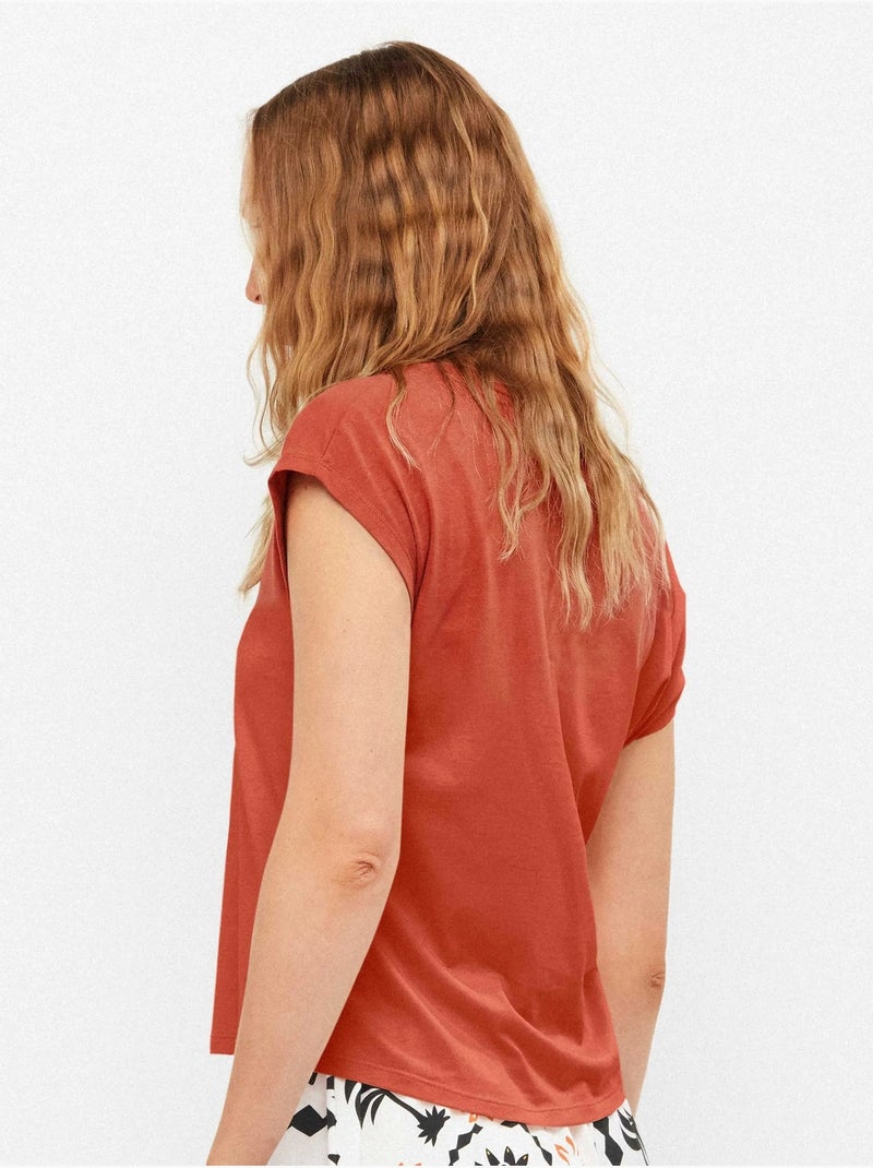 T-shirt senza maniche in colore blu Terracotta - Kiabi