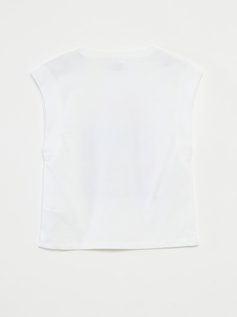 T-shirt senza maniche \'Jaws\' BIANCO - Kiabi