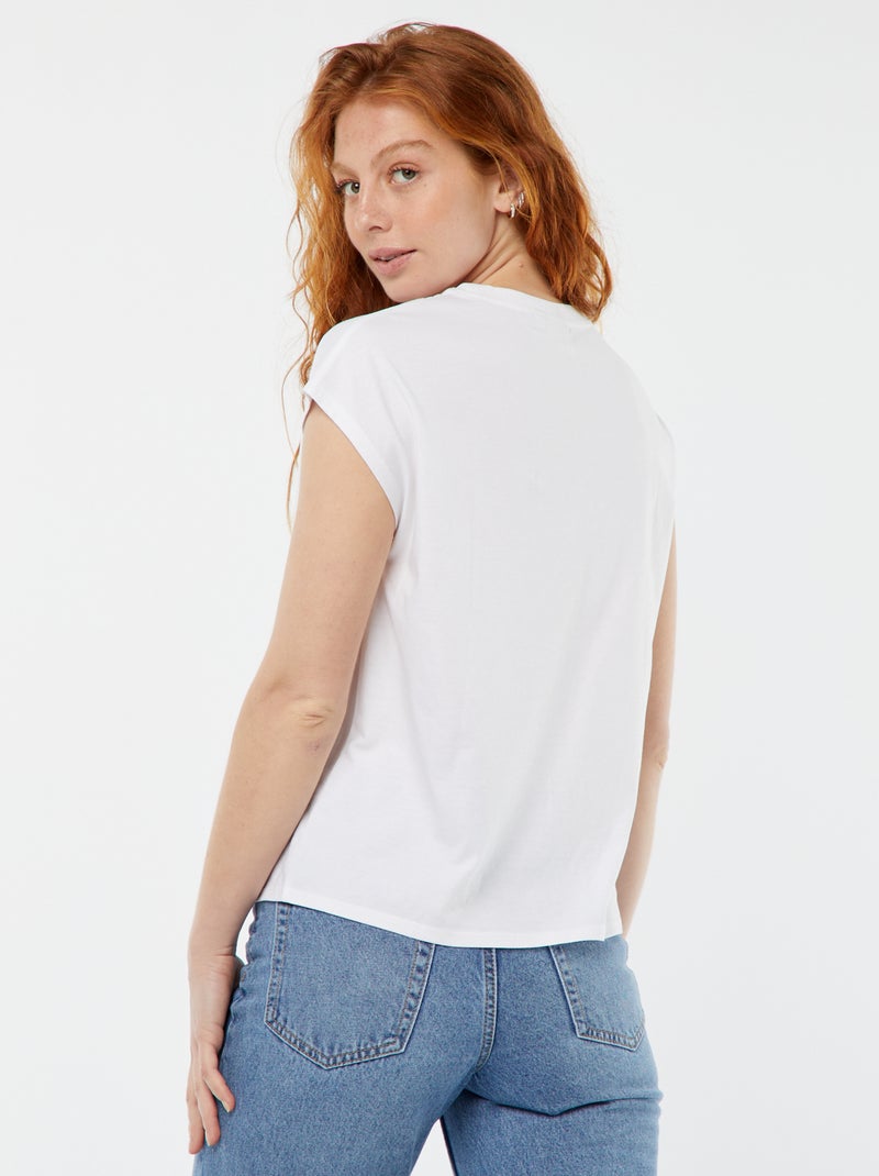 T-shirt senza maniche 'Lo Squalo' BIANCO - Kiabi