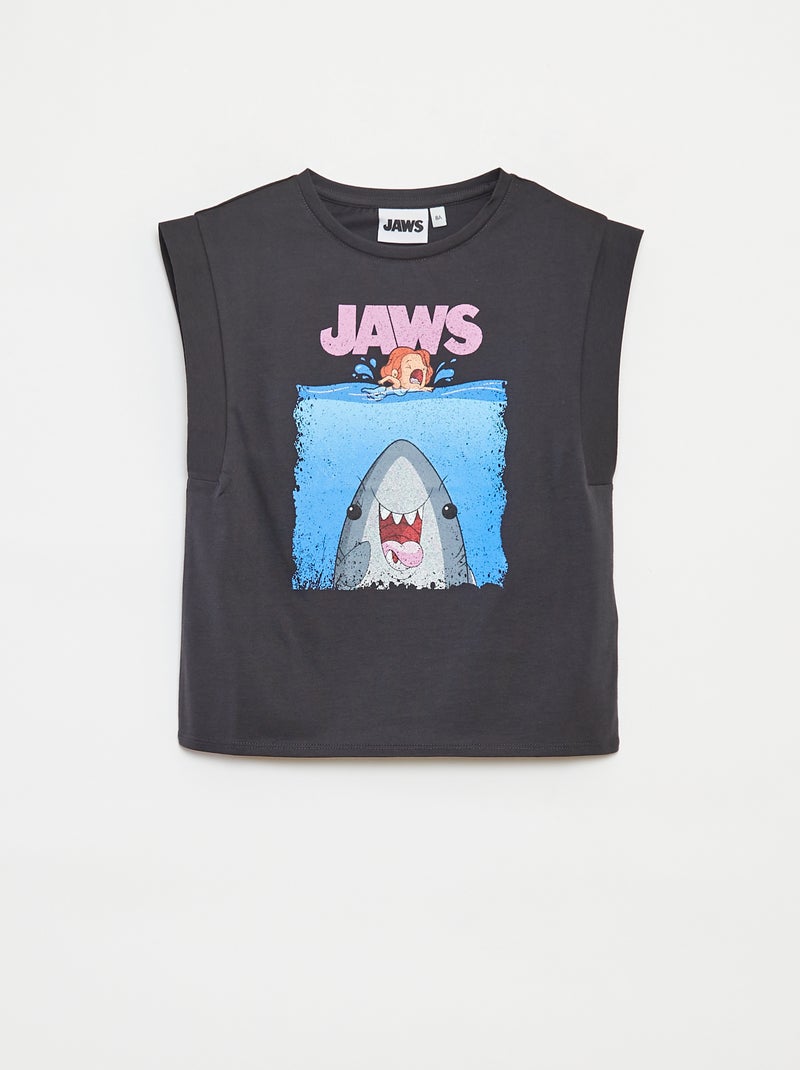 T-shirt senza maniche 'Lo Squalo' GRIGIO - Kiabi