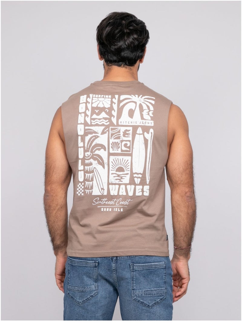 T-shirt senza maniche NIPOLYTE Marrone - Kiabi