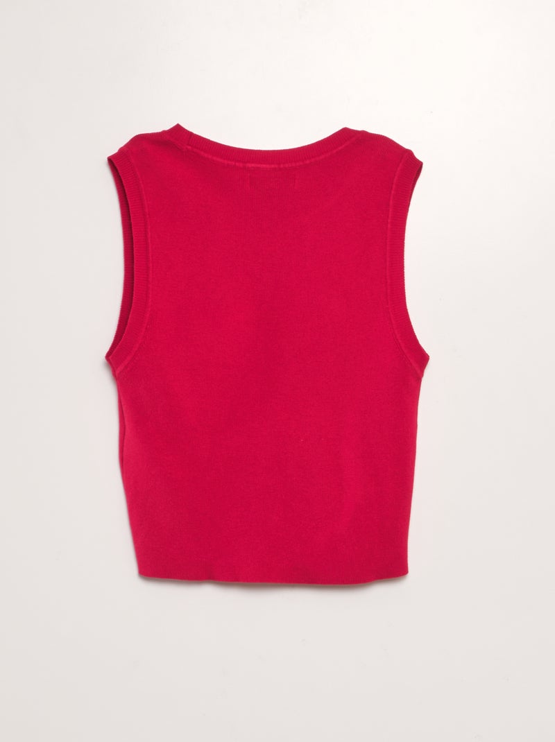 T-shirt senza maniche ROSSO - Kiabi