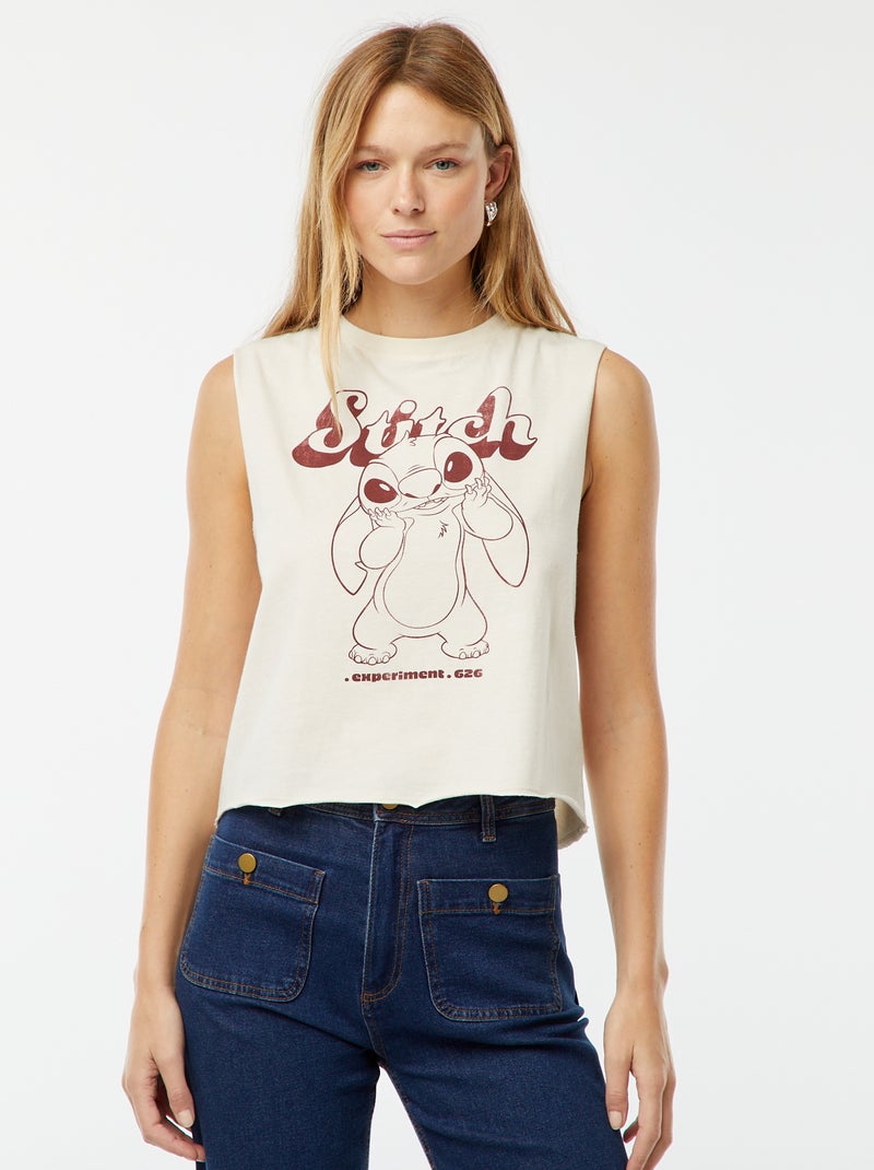 T-shirt senza maniche 'Stitch' 'Disney' Bianco - Kiabi