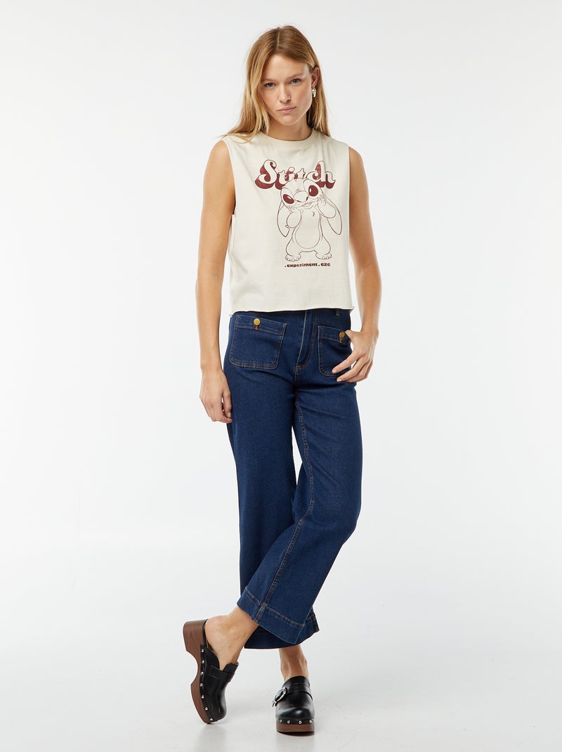 T-shirt senza maniche 'Stitch' 'Disney' Bianco - Kiabi