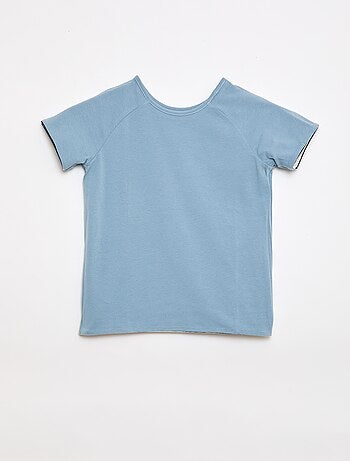 T-shirt senza verso e reversibile a maniche corte