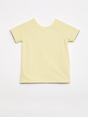 T-shirt senza verso e reversibile a maniche corte