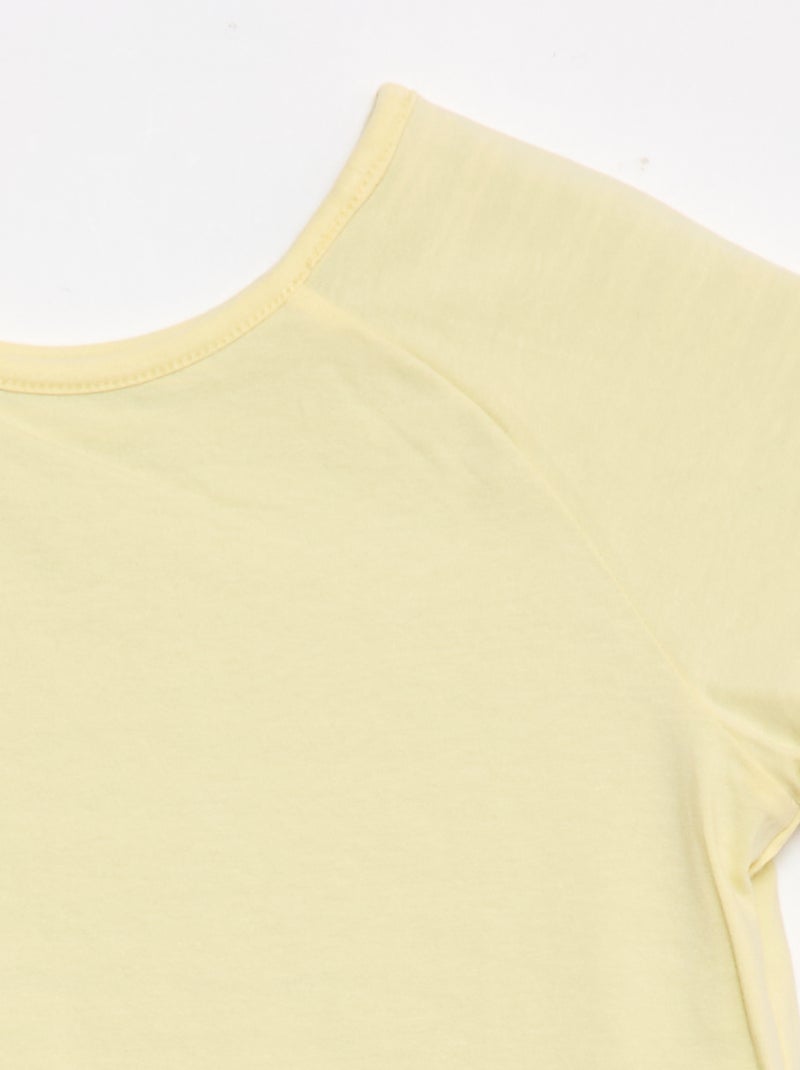 T-shirt senza verso e reversibile a maniche corte Kaki - Kiabi