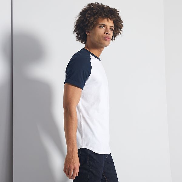T-shirt slim bicolore 'eco-concept' Uomo - Kiabi - 6,00€