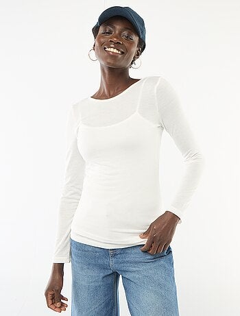 T-shirt smanicato 2-in-1