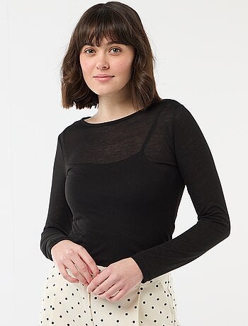 T-shirt smanicato 2-in-1