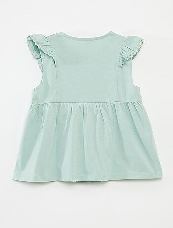 T-shirt smanicato con volant - So Easy