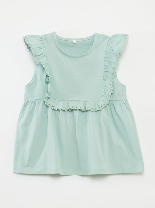 T-shirt smanicato con volant - So Easy - Kiabi