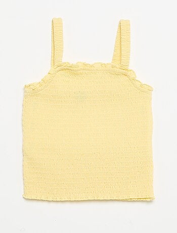 T-shirt smock con spalline