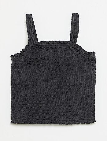 T-shirt smock con spalline