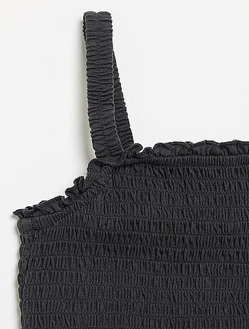 T-shirt smock con spalline
