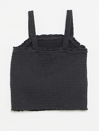 T-shirt smock con spalline