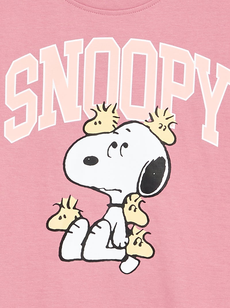 T-shirt 'Snoopy' a maniche lunghe Rosa - Kiabi