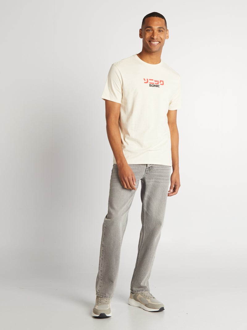 T-shirt 'Sonic' maniche corte beige - Kiabi