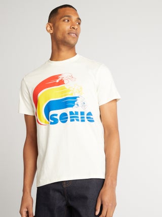 T-shirt 'Sonic' scollo tondo