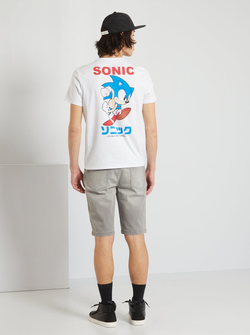 T-shirt 'Sonic' 'SEGA' Bianco - Kiabi