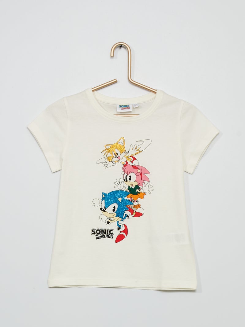 T-shirt 'Sonic' stampata Bianco - Kiabi