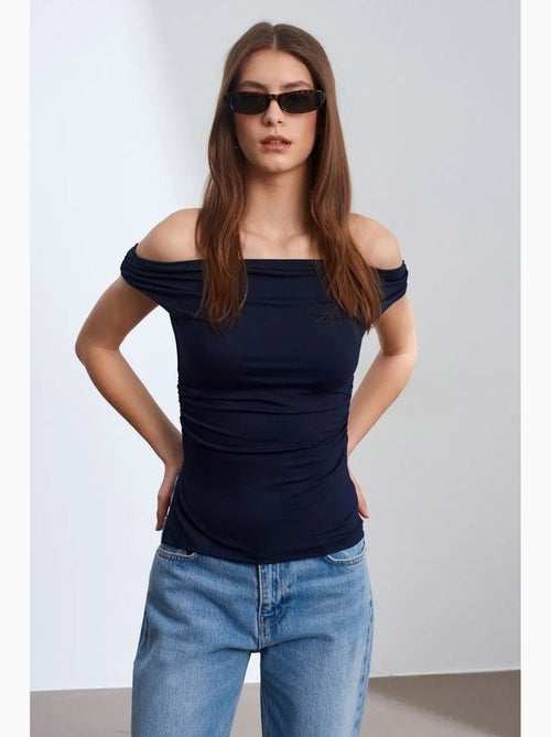 T-shirt spalle scoperte jersey manica corta dilvin - Kiabi T-shirt spalle scoperte jersey manica corta dilvin - Kiabi