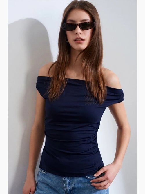 T-shirt spalle scoperte jersey manica corta dilvin - Kiabi T-shirt spalle scoperte jersey manica corta dilvin - Kiabi