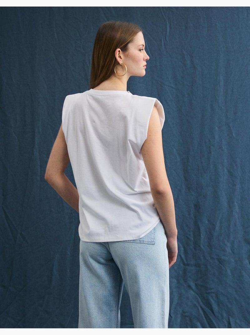 T-shirt Spalline, MO Fashion Bianco - Kiabi