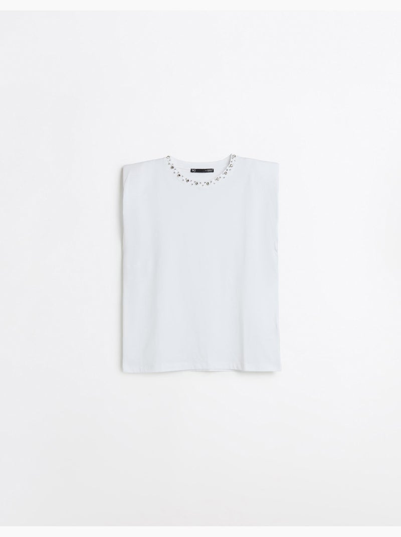 T-shirt Spalline, MO Fashion Bianco - Kiabi