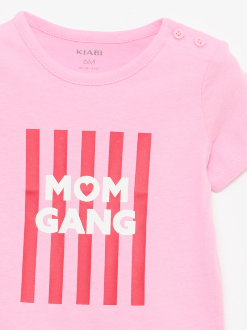 T-shirt speciale festa della mamma in jersey di cotone Rosa - Kiabi