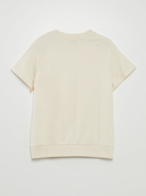 T-shirt spessa in cotone con tasca a marsupio - Kiabi