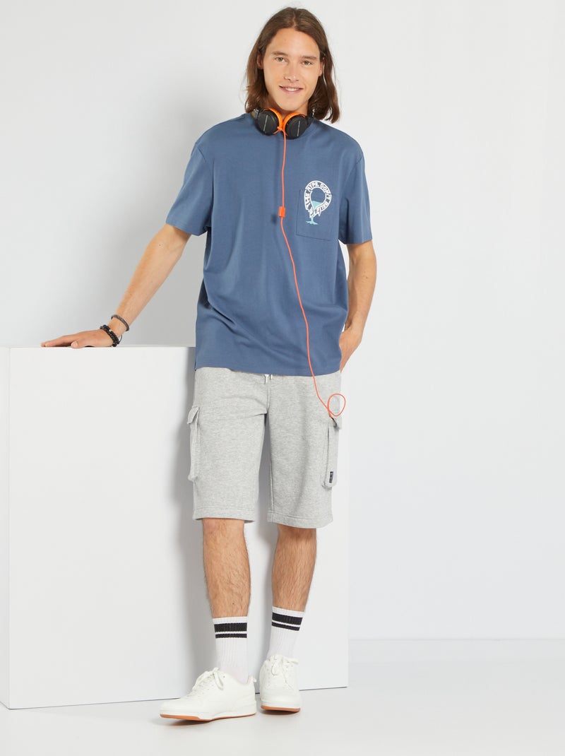 T-shirt spessa in tessuto jersey NERO - Kiabi