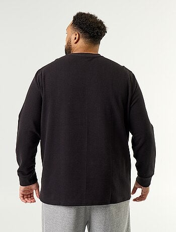 T-shirt spesso a girocollo e a maniche lunghe