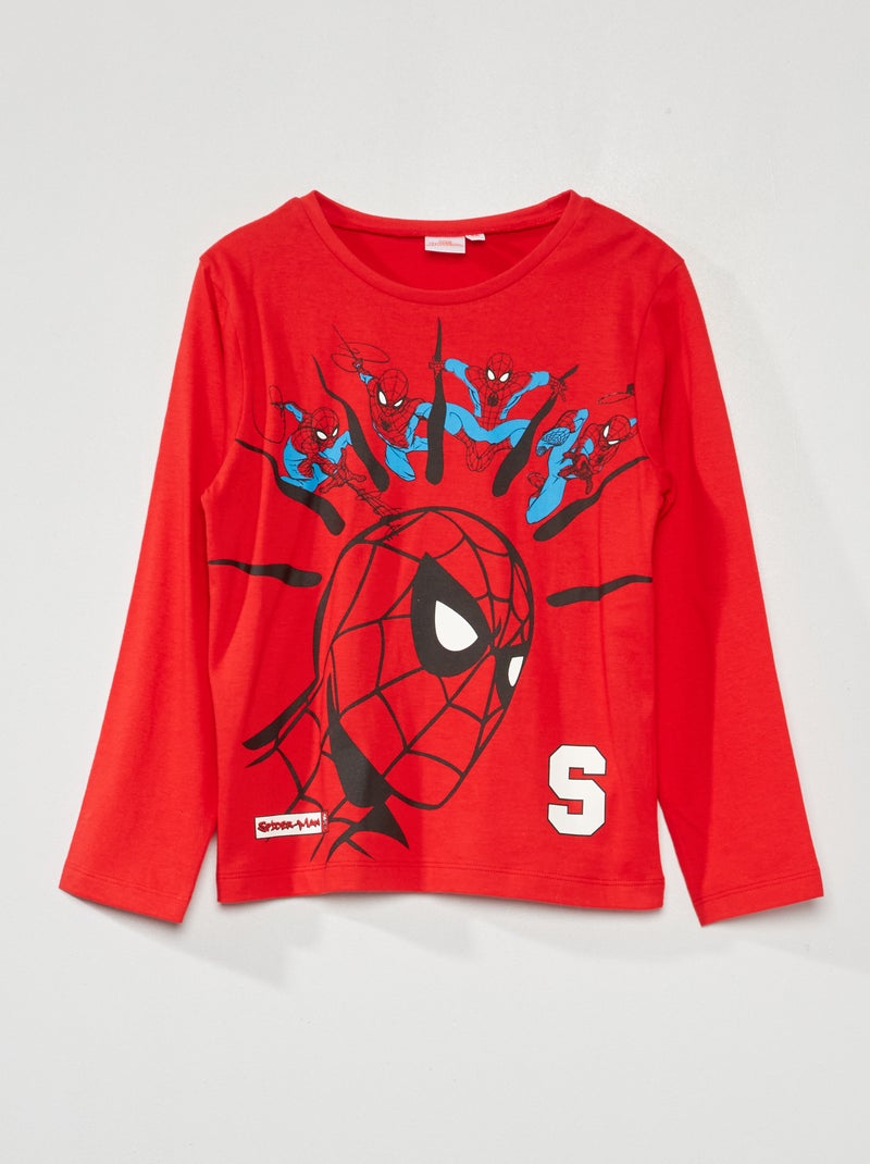 T-shirt 'Spider-Man' a maniche lunghe ROSSO - Kiabi
