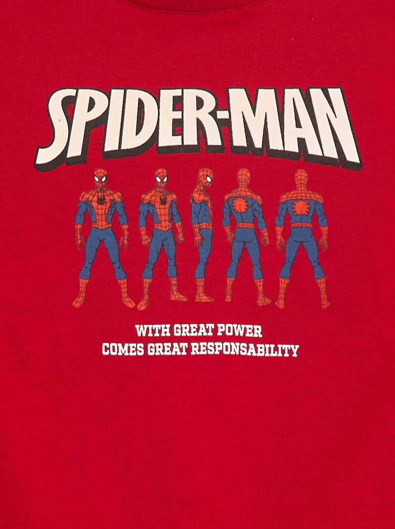 T-shirt 'Spider-Man' 'Marvel' maniche corte Rosso - Kiabi