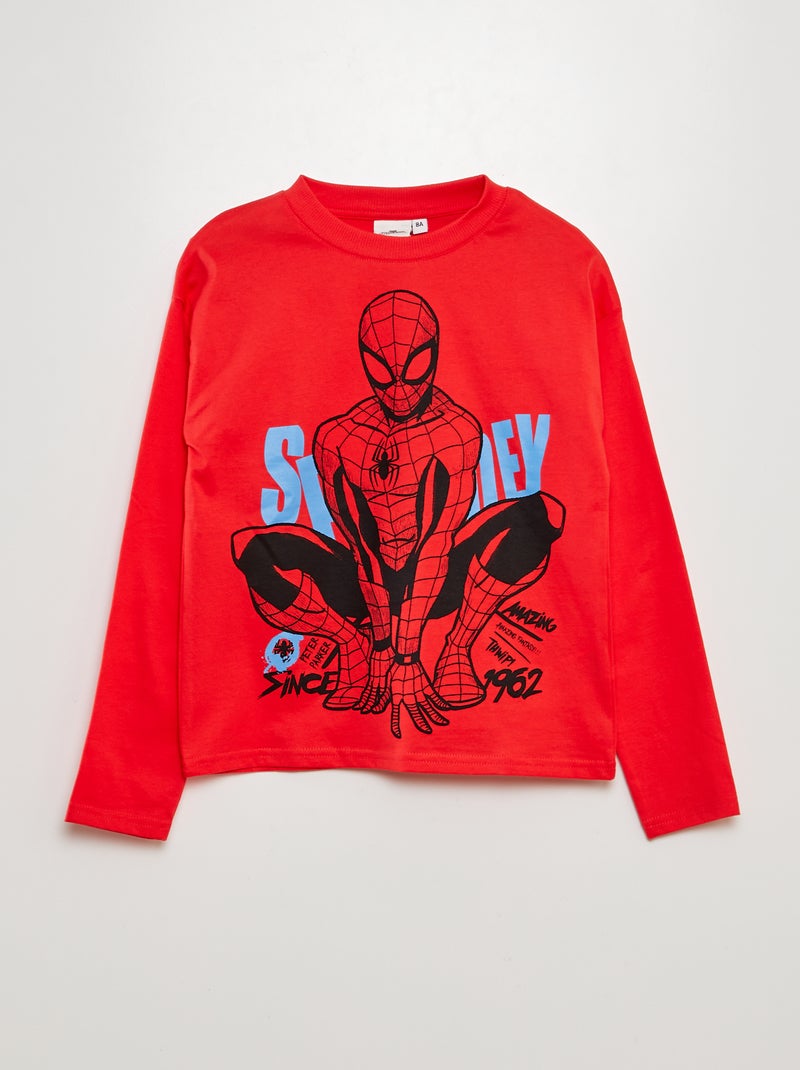 T-shirt 'Spiderman' 'Marvel' ROSSO - Kiabi