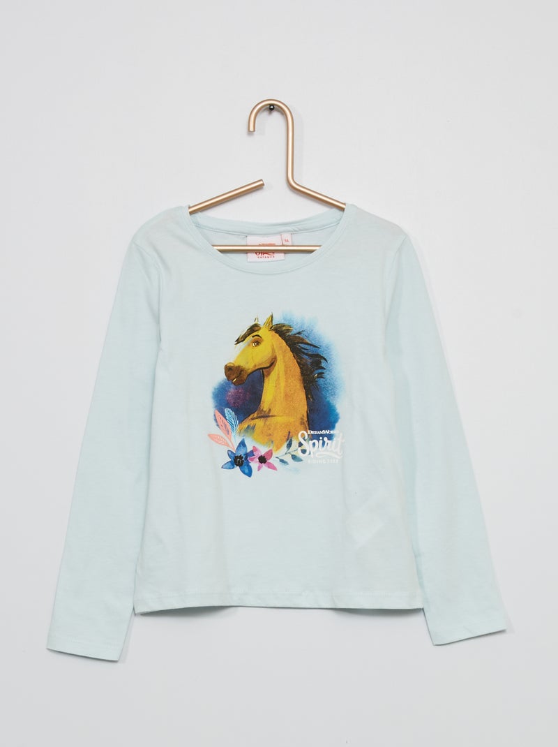 T-shirt 'Spirit' in jersey BLU - Kiabi