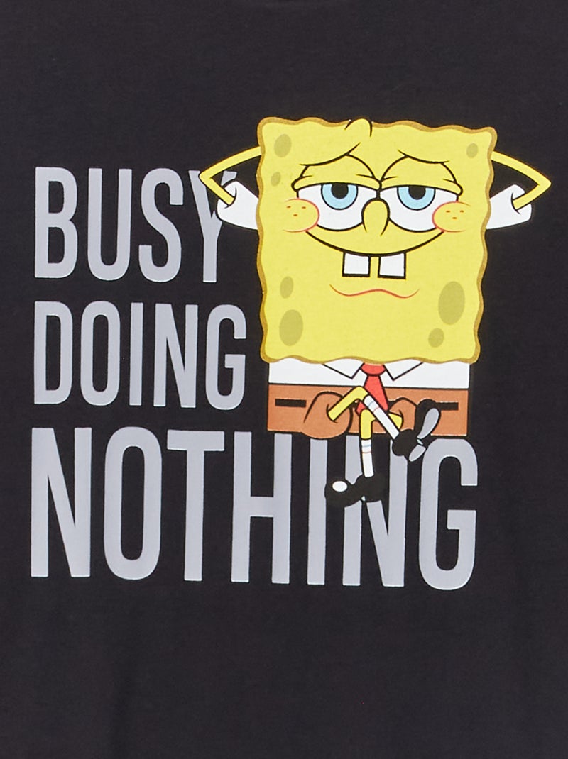 T-shirt 'Spongebob' in maglia jersey Nero - Kiabi