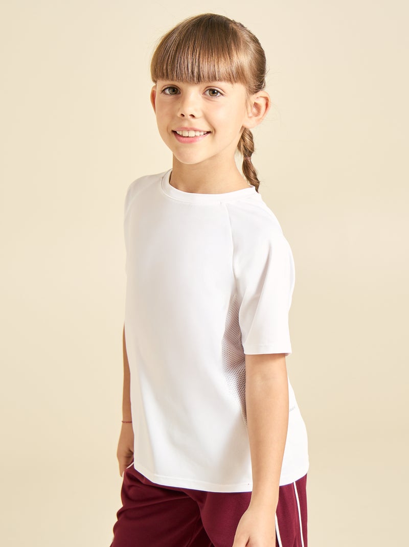 T-shirt sport fluido a maniche corte (Ekstract) Bianco - Kiabi