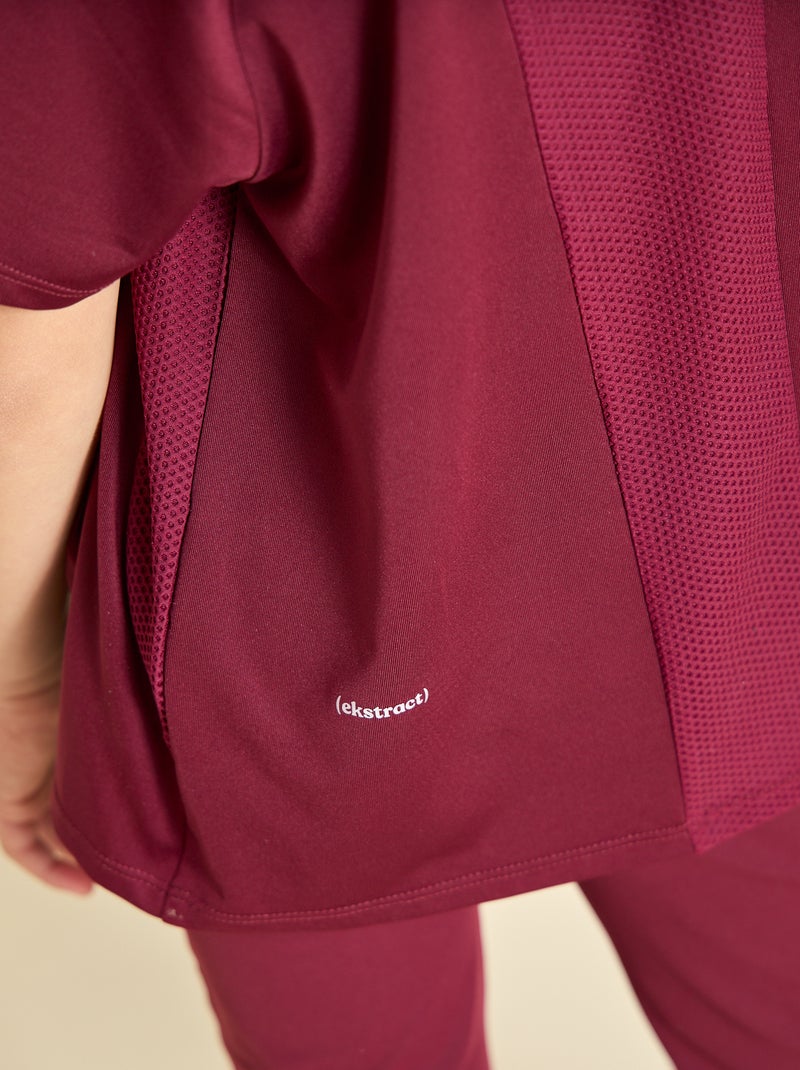 T-shirt sport fluido a maniche corte (Ekstract) Rosso - Kiabi