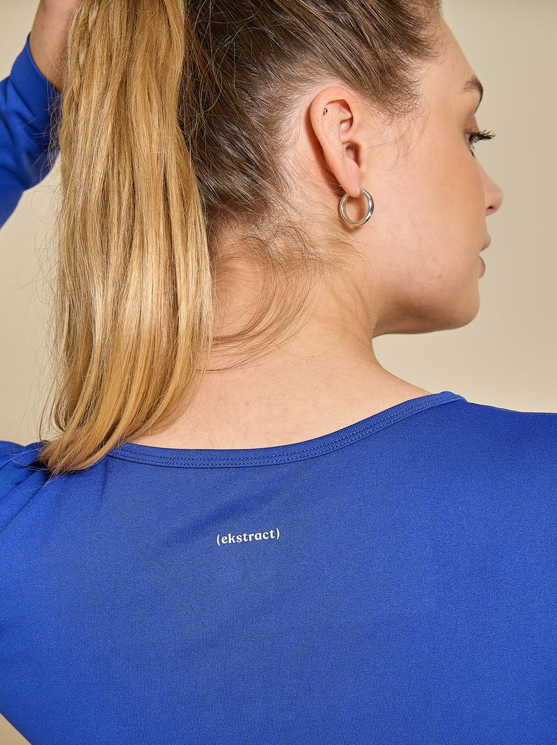 T-shirt sportiva a maniche lunghe - (ekstract) Blu - Kiabi