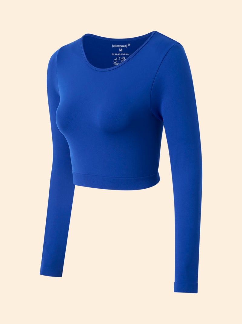T-shirt sportiva a maniche lunghe - (ekstract) Blu - Kiabi