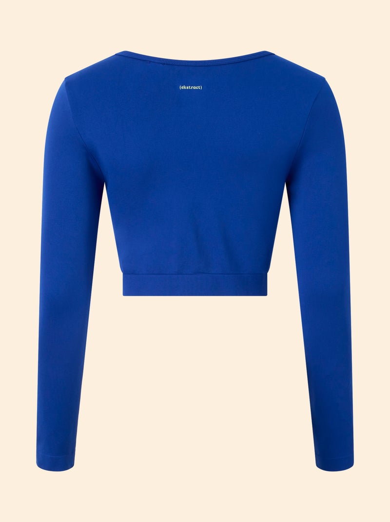 T-shirt sportiva a maniche lunghe - (ekstract) Blu - Kiabi