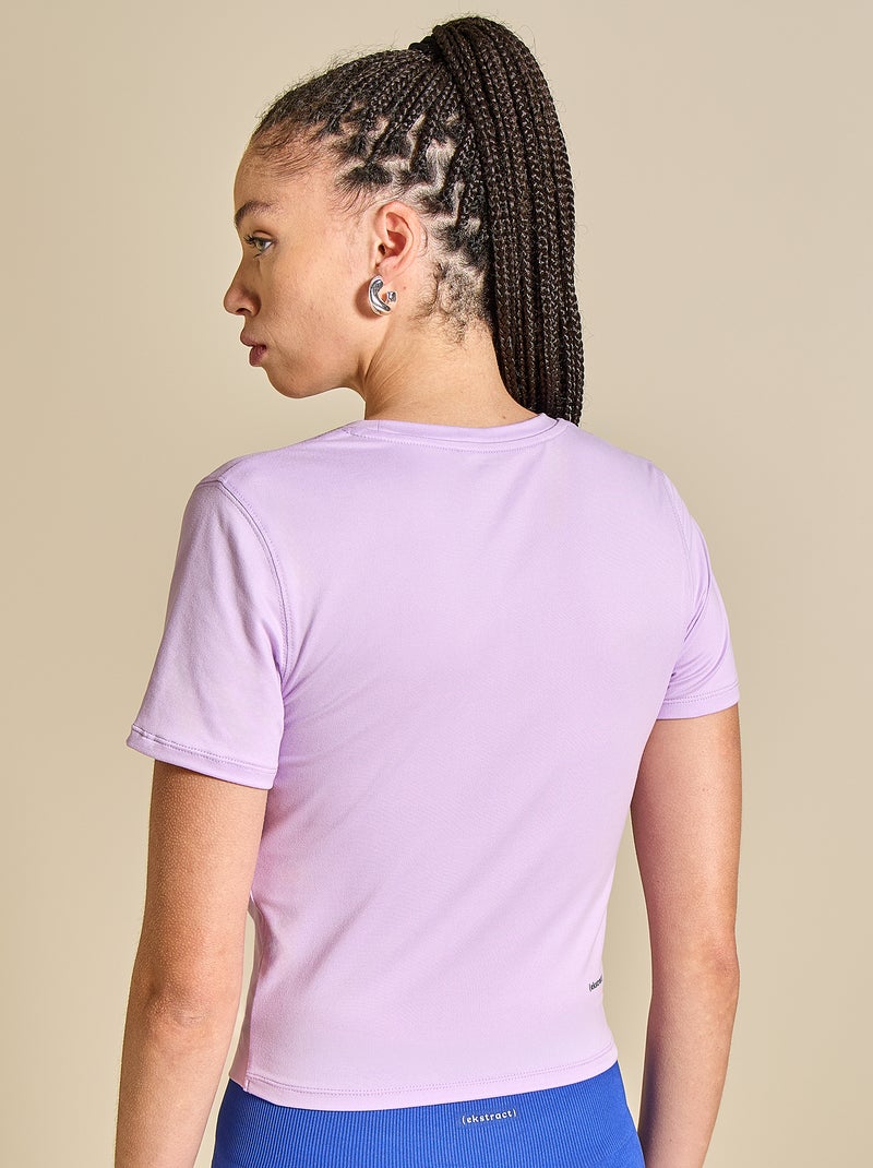 T-shirt sportiva arricciata - (ekstract) Viola - Kiabi