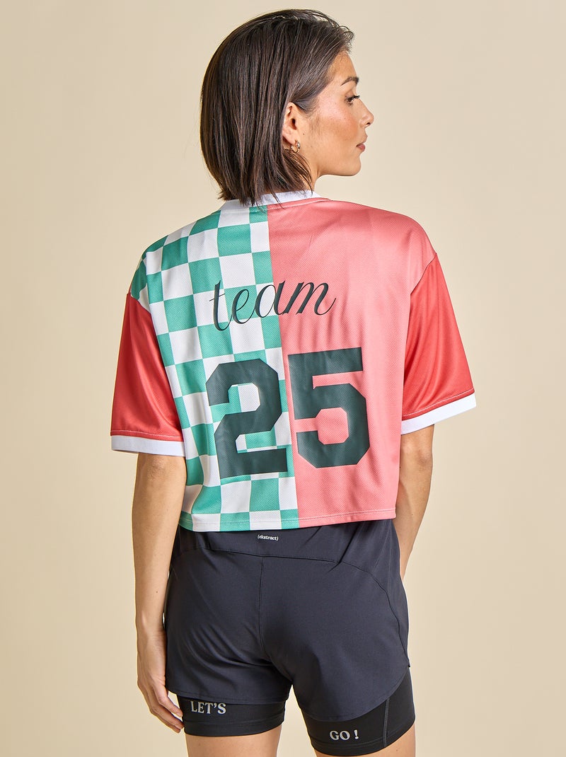 T-shirt sportiva cropped - (ekstract) Rosa - Kiabi