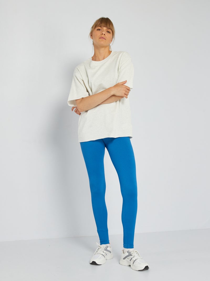 T-shirt sportiva in maglia mouliné GRIGIO - Kiabi