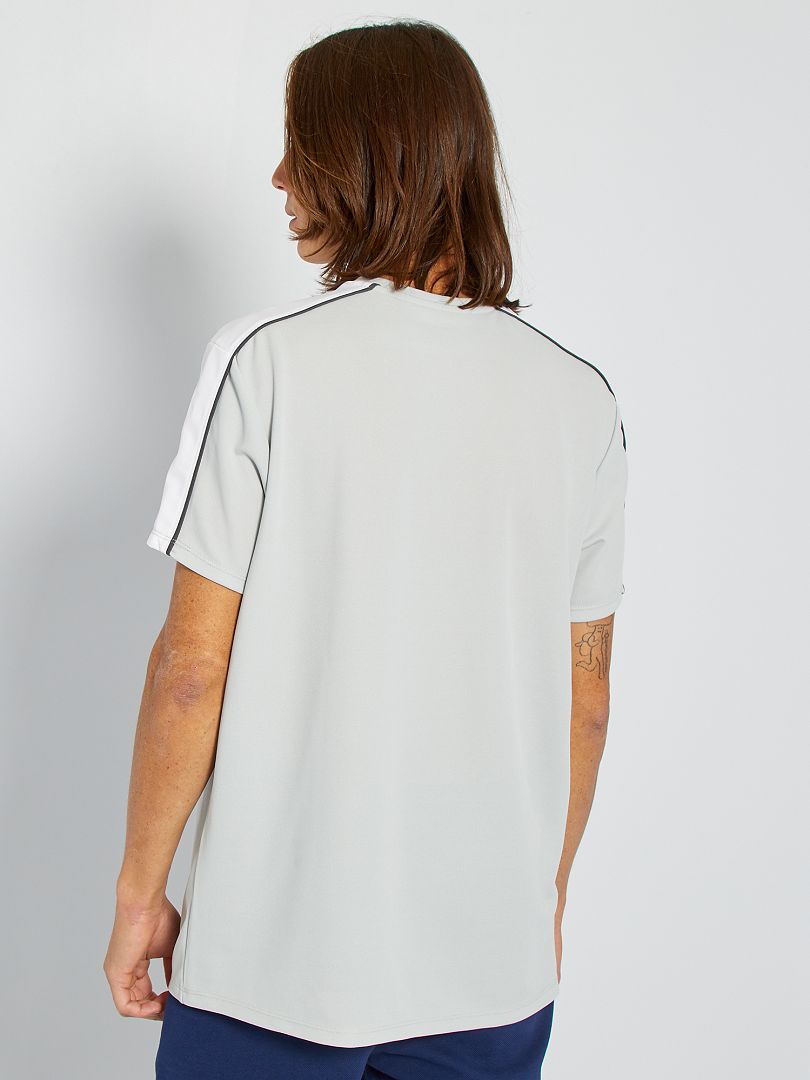 T-shirt sportiva in piqué grigio - Kiabi