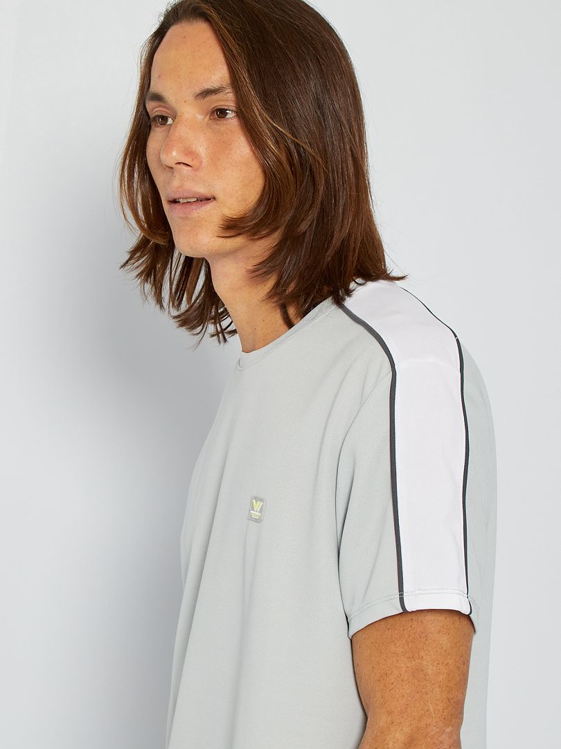 T-shirt sportiva in piqué grigio - Kiabi