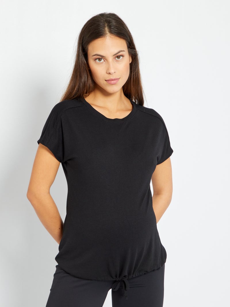 T-shirt sportiva premaman Nero - Kiabi