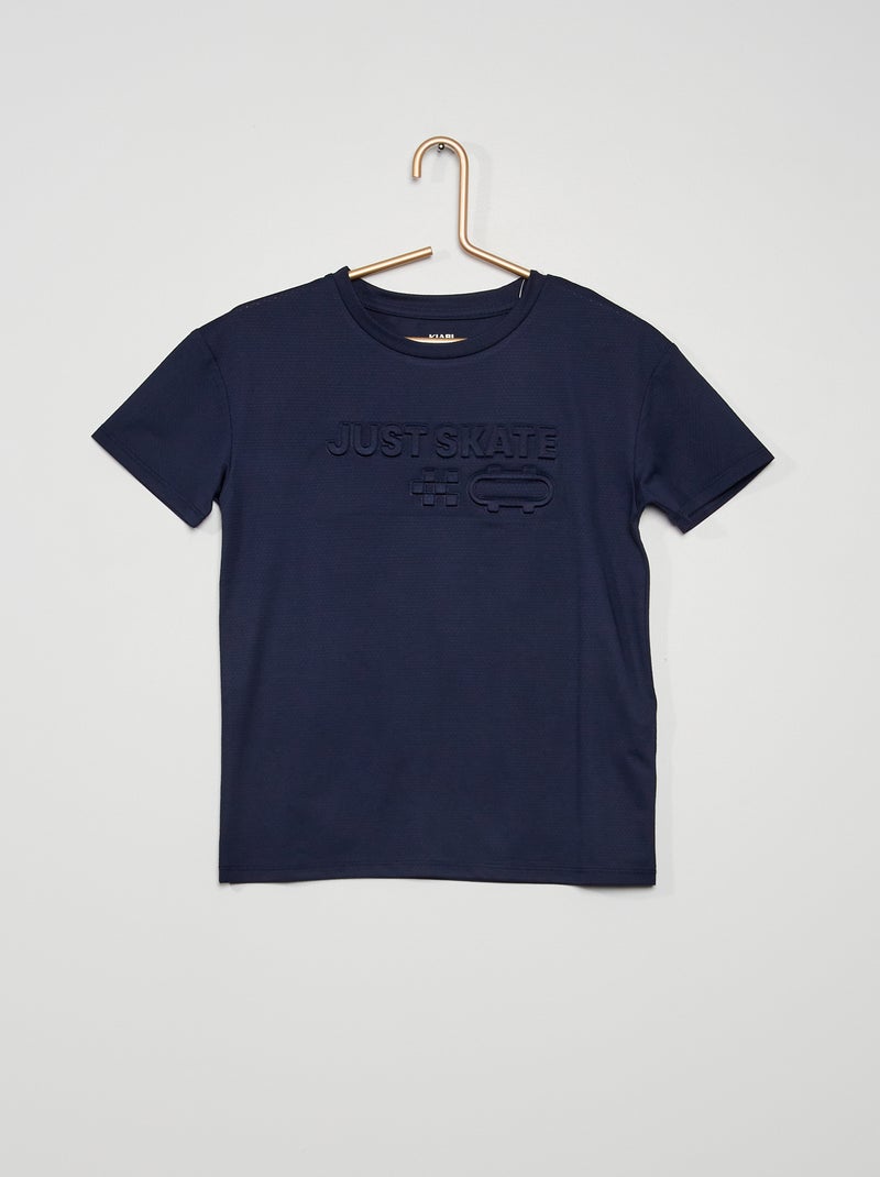 T-shirt sportiva scollo tondo BLU - Kiabi